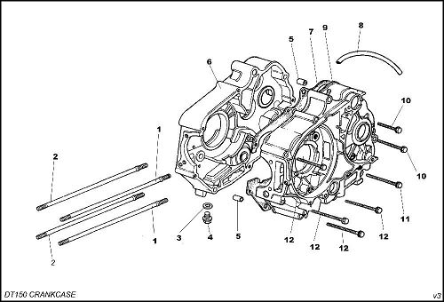 Daytona 150 Crank Case parts