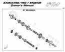 Daytona Anima 150 and 190 FOUR SPEED 4V O.E.M. Gearbox #6 Gear Set and Shafts