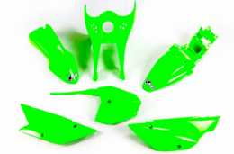 UFO - Complete Plastics Kit for KLX110 2010-Present in Flo-Green