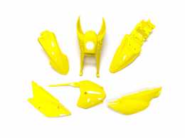 UFO - Complete Plastics Kit for KLX110 2010-Present in Suzuki Yellow
