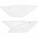 UFO - Side Number Plates in White for KLX 110 2010-Present