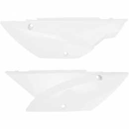 UFO - Side Number Plates in White for KLX 110 2010-Present