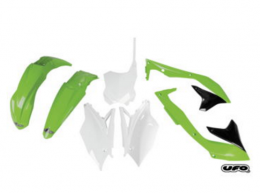 UFO - Complete Plastics Kit for KLX110 2010-Present in OEM Green/White