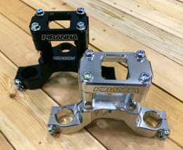 Piranha - Billet Top Clamp in Silver for KLX110 and DRZ110