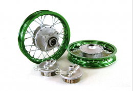 10"  Green Aluminum Wheels - Honda CRF50