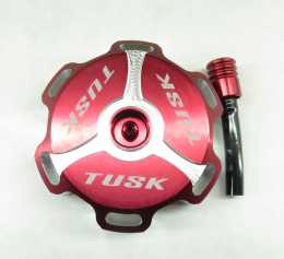 Tusk Billet Aluminum Gas Cap in Red- Machined