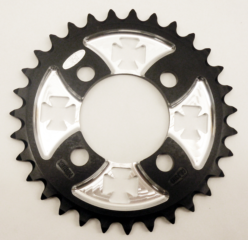 HD Lightweight Aluminum Rear Sprockets KLX 110 32T Black and Silver