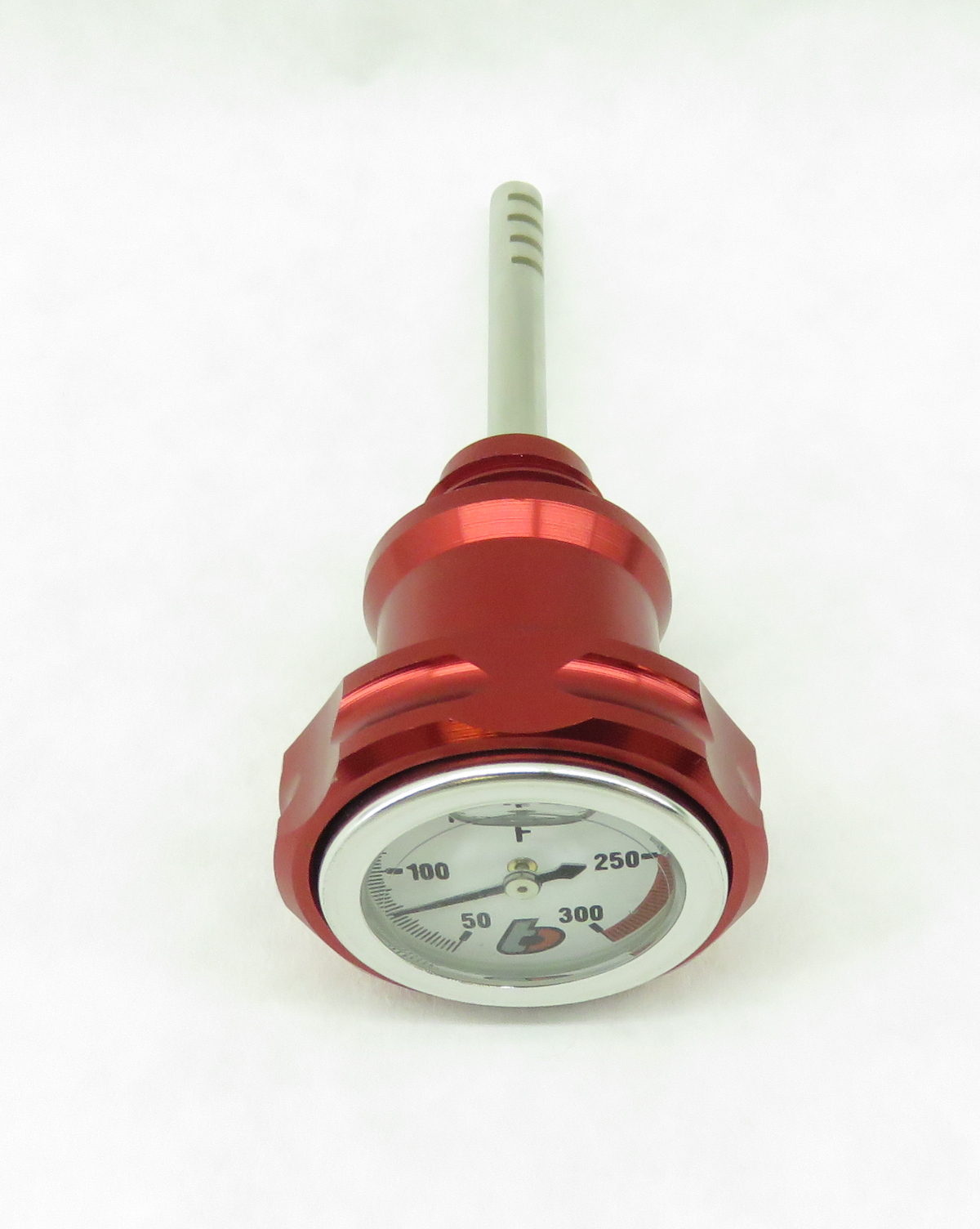 TBParts Dipstick Oil Temp Gauge in Red for Honda 50 & 70 TBW1130