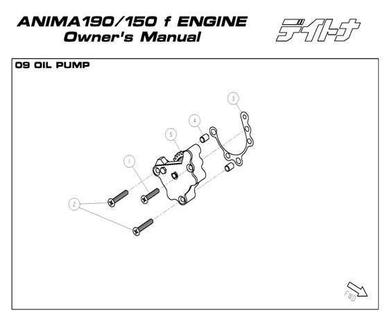 Daytona Anima 150 and 190 4V O.E.M. Oil Pump Parts