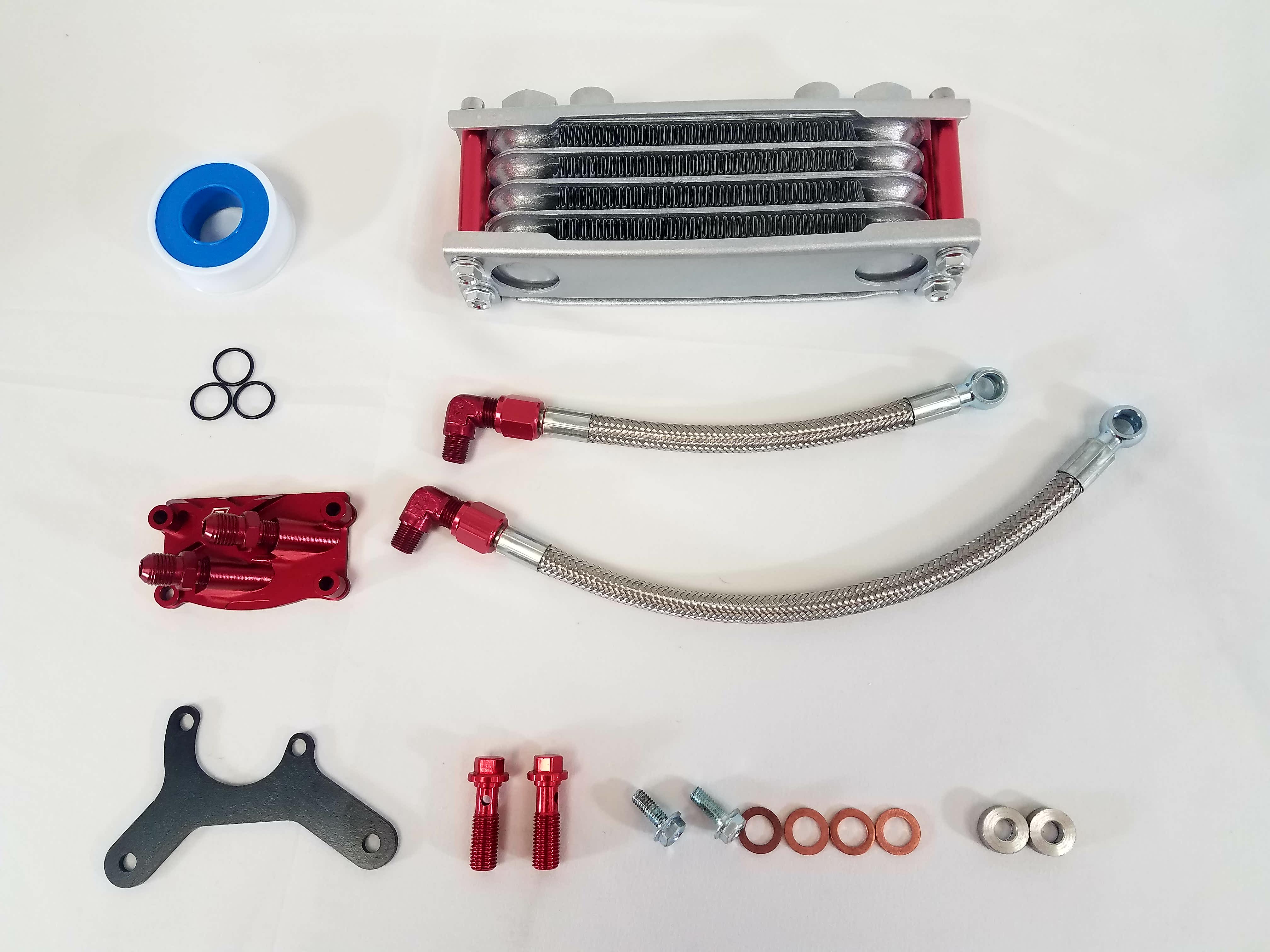 TBParts - Oil Cooler Kit w/ Intake mount for HONDA V2 Head - TBW9187 ...