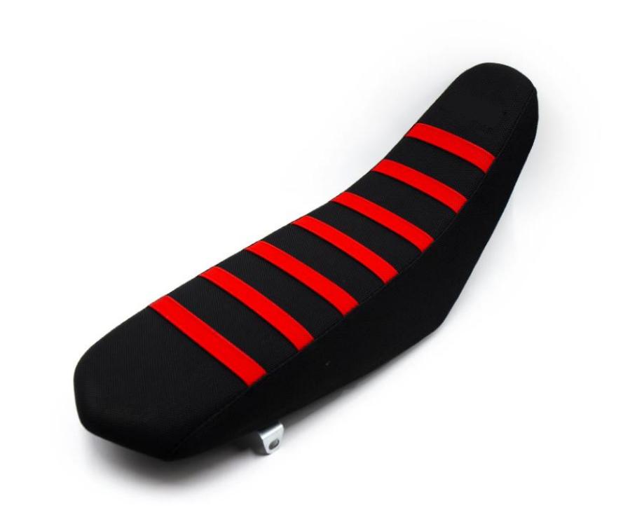 Tall Seat Black with Red Ribs for CRF110 and CRF125 2019 - Present Part No    TRC-3980 