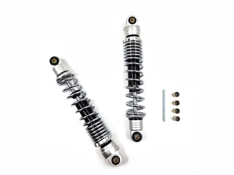 TBparts - 330mm Rear Shock Set in Chrome for Monkey 125 and CT70