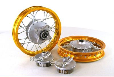 10" Gold Aluminum Wheels - Honda CRF50