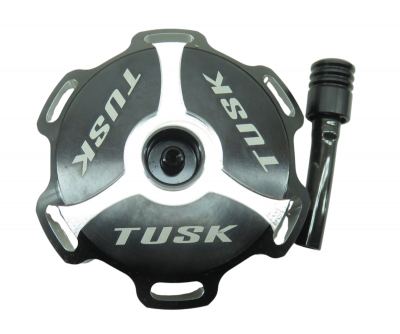 Tusk Billet Aluminum Gas Cap in Black- Machined