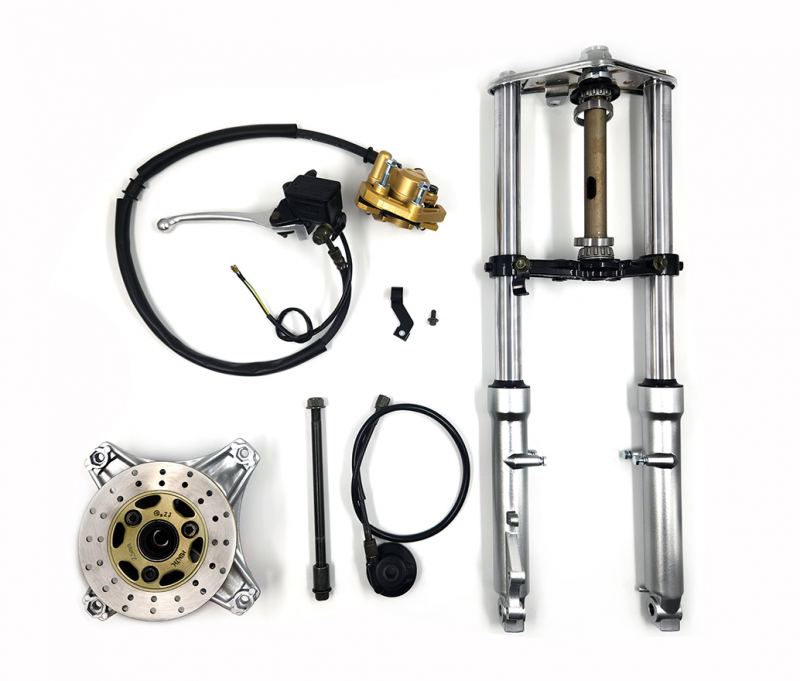 CT70 Conventional Style Front End 30mm Fork Kit with Disc Brake