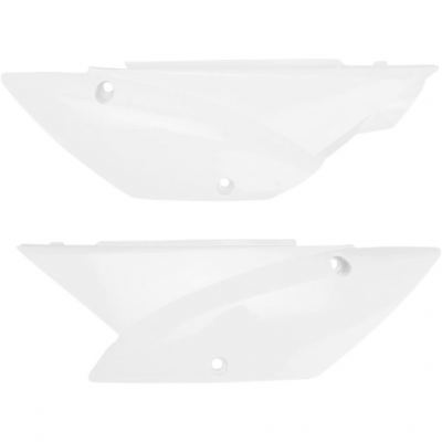 UFO - Side Number Plates in White for KLX 110 2010-Present
