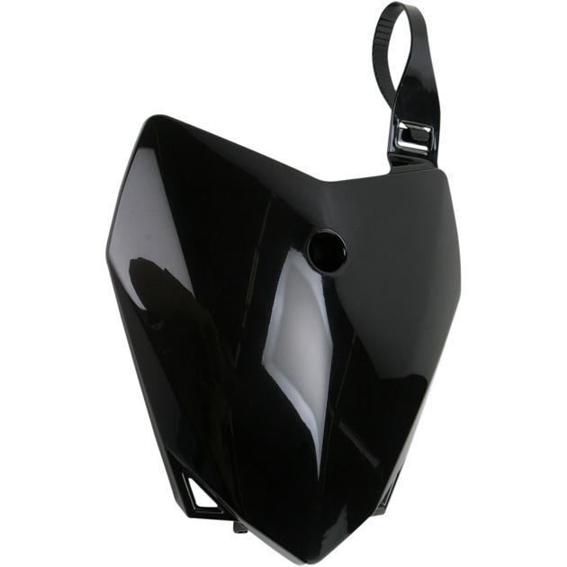 UFO - Front Number Plate in Black for KLX 110 2010-Present