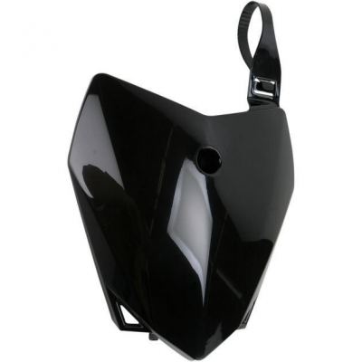 UFO - Front Number Plate in Black for KLX 110 2010-Present