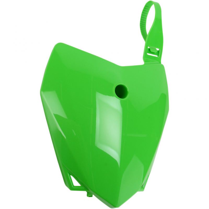 UFO - Front Number Plate in Green for KLX 110 2010-Present