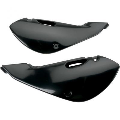UFO - Side Number Plates in Black for KLX 110 2002-2009