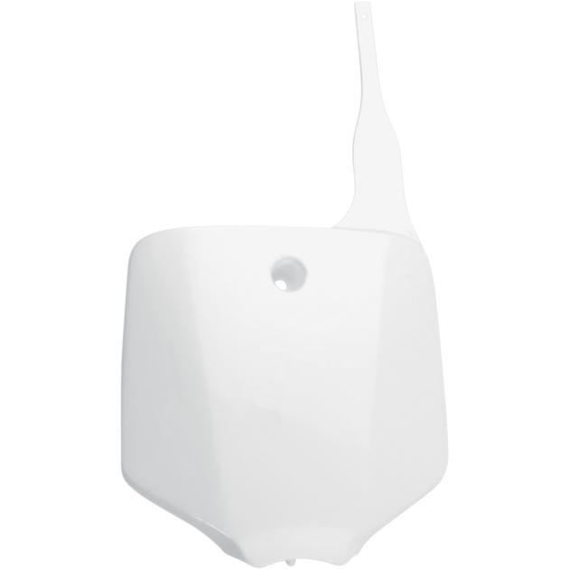 UFO - Front Number Plate in White for KLX 110 2002-2009
