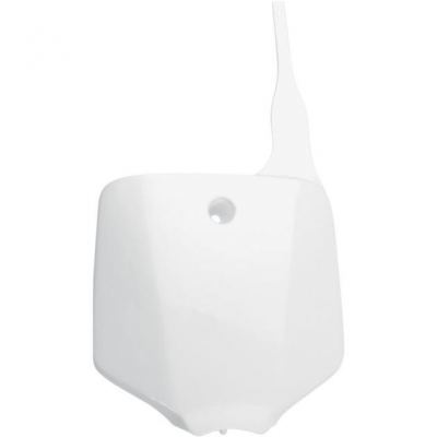 UFO - Front Number Plate in White for KLX 110 2002-2009