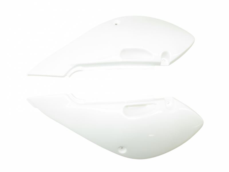 UFO - Side Number Plates in White for KLX110 2002-2009