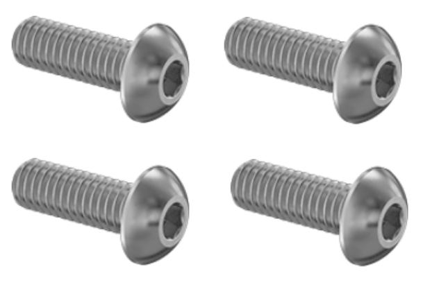 4 pack of M4 x 7mm long  Quiet exhaust end cap Bolts