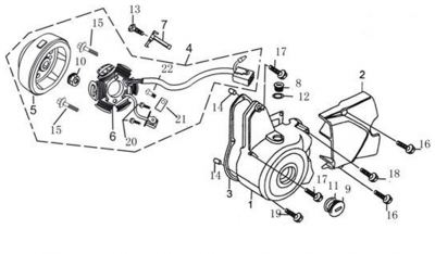 Piranha YX140 Stator Assembly #6 for YX 140 Top and Bottom Mount E-Start