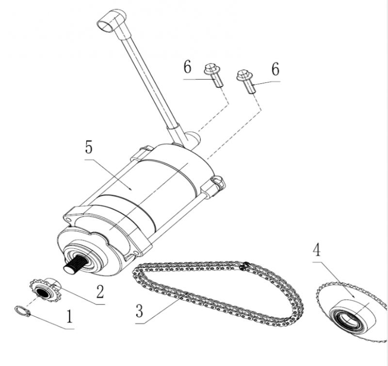 ZS 190 Starter Motor Drive Chain