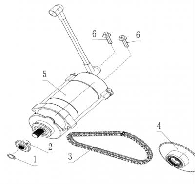 ZS 190 Starter Motor Drive Chain