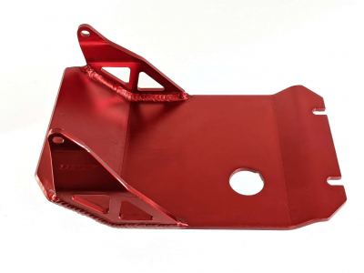 Kinetic MX - Skid Plate in RED for KLX/DRZ 110