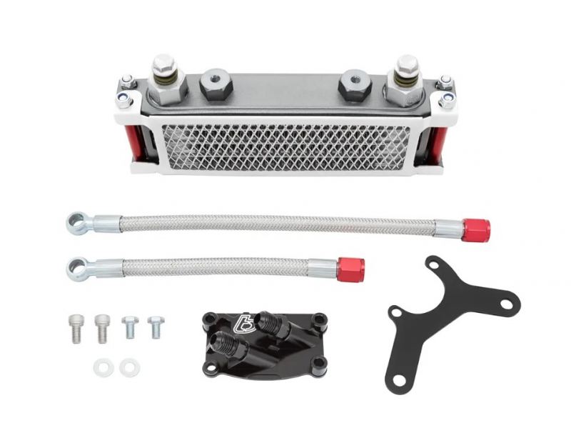 .TBparts - Oil Cooler Kit  w/ Intake Mount for Honda V2 Head in Black