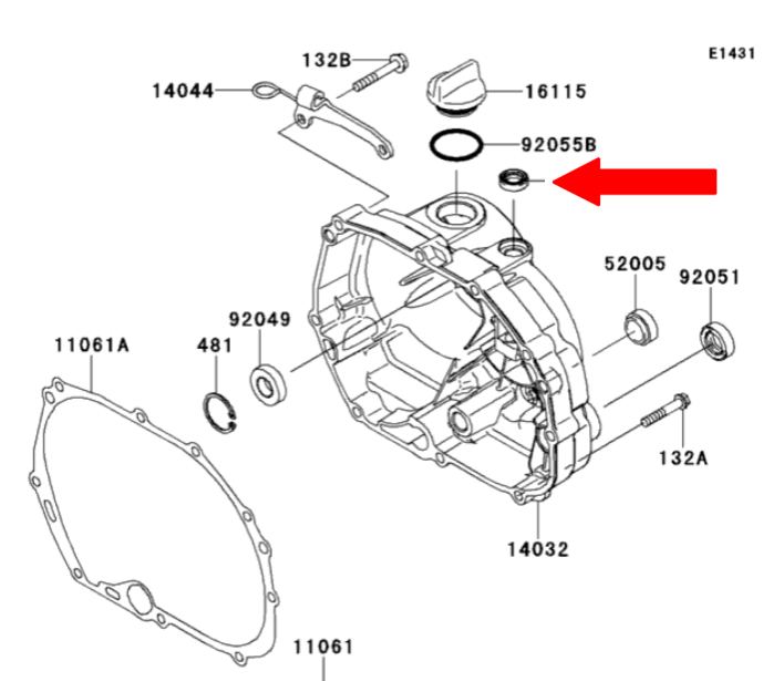 Kawasaki - Manual Clutch Arm Seal for KLX110L