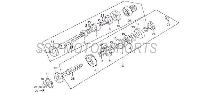 SSR - Idler Gear and Clutch Sleeve for SSR 170 and KAYO 170