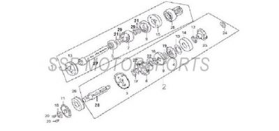SSR - Idler Gear and Clutch Sleeve for SSR 170 and KAYO 170
