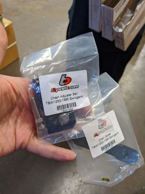 TBParts - Chain Adjuster Set for TBW1253 and TBW1385 Swingarm