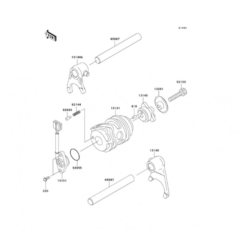 Kawasaki - 1st and 3rd Shift Fork for KLX110