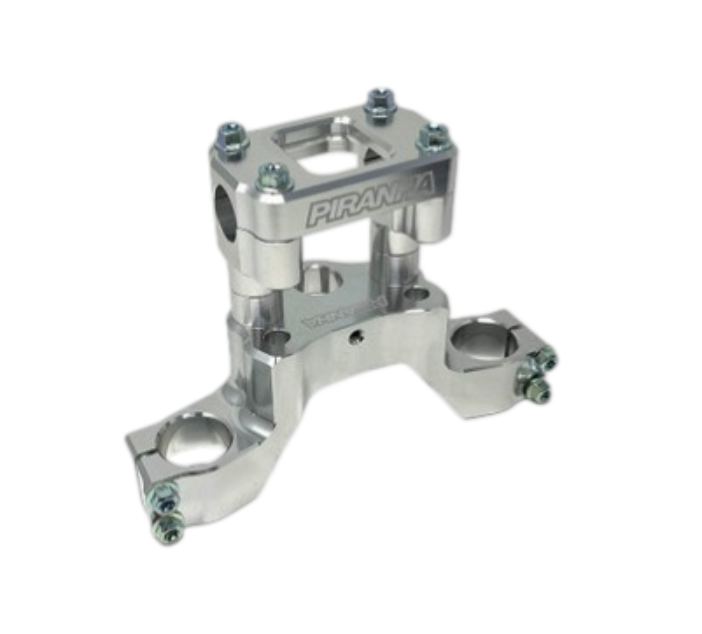 Piranha - Billet Top Clamp in Silver for KLX110 and DRZ110