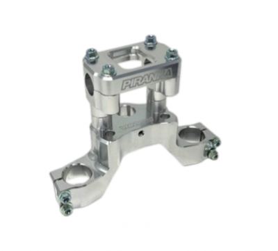 Piranha - Billet Top Clamp in Silver for KLX110 and DRZ110