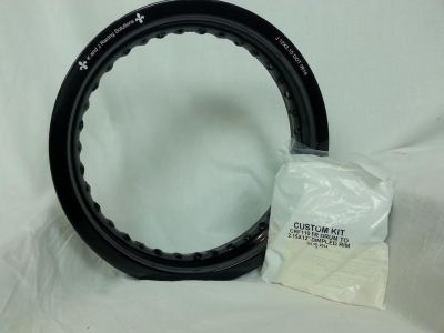 K and J - Super Wide Street Racing Rim and Spoke Set for Honda CRF110 Front 12 x 2.15