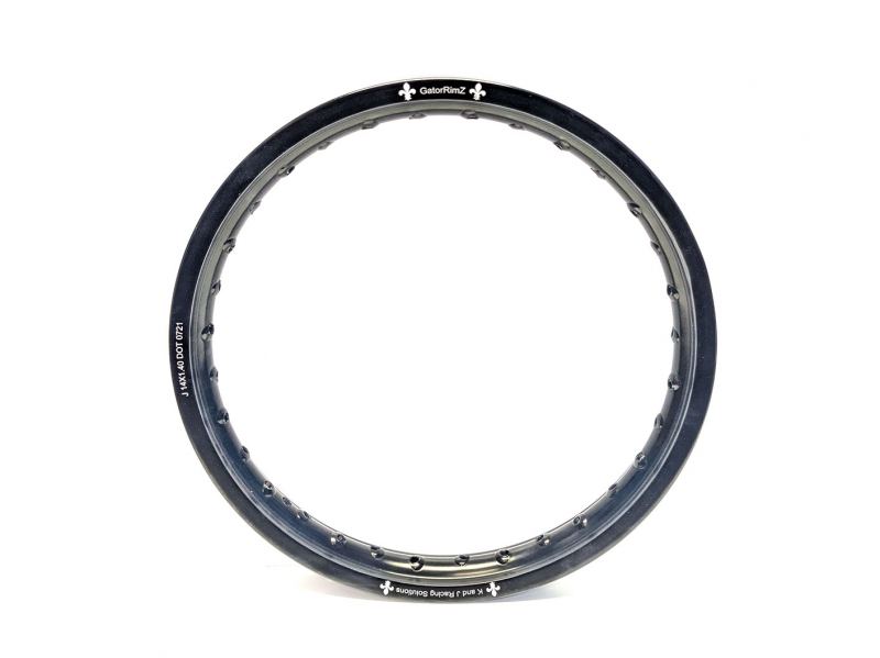 K and J  - Black Aluminum Rim 14" x 1.40" for KLX / DRZ110 / TT-R110 Front