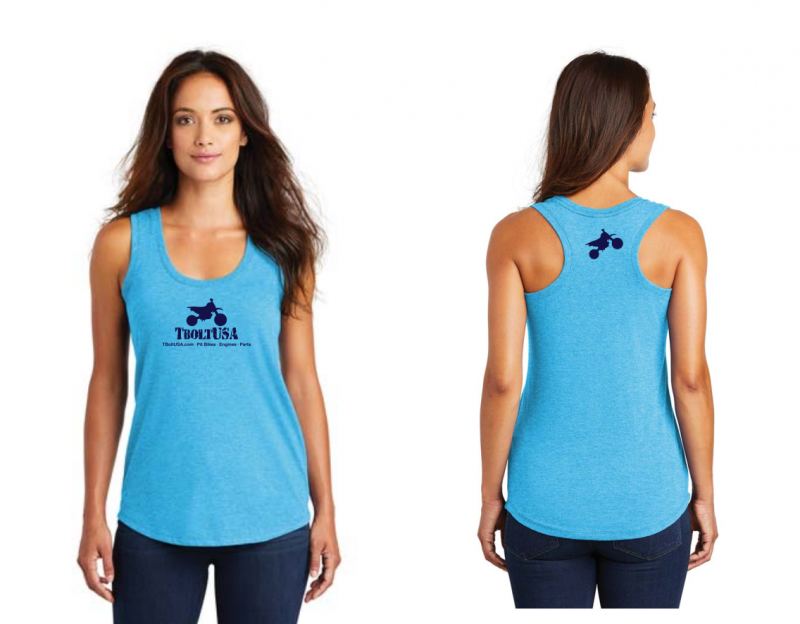 TBolt USA  Ladies Racerback Tank Turquoise - Large
