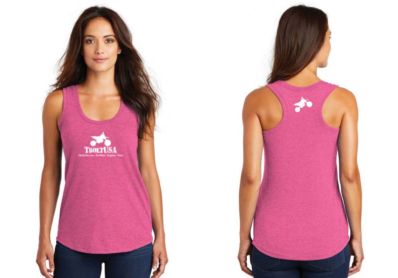 TBolt USA  Ladies Racerback Tank Fuschia - XL
