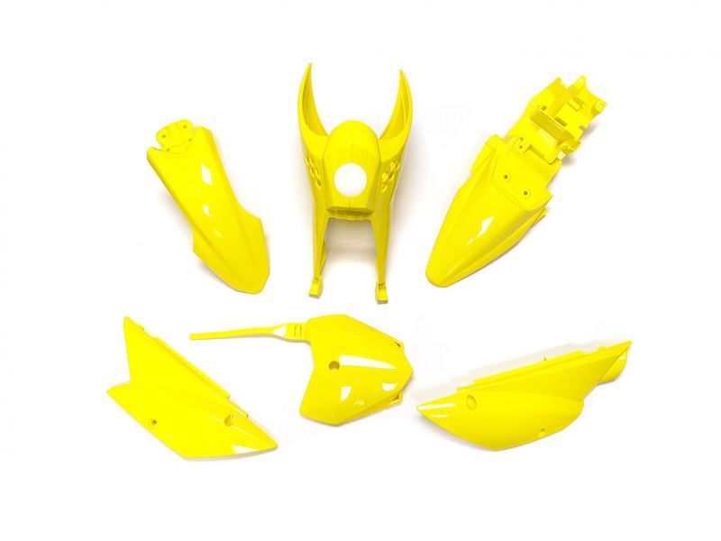 UFO - Complete Plastics Kit for KLX110 2010-Present in Suzuki Yellow