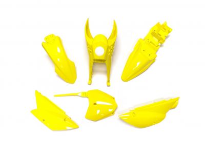 UFO - Complete Plastics Kit for KLX110 2010-Present in Suzuki Yellow