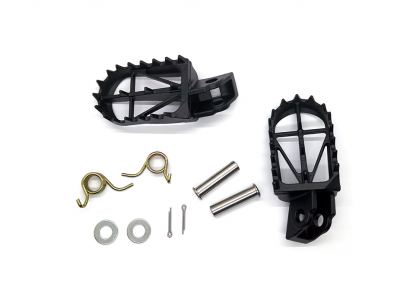 DRC - 50mm Wide Footpegs with Pins and Springs for KLX140