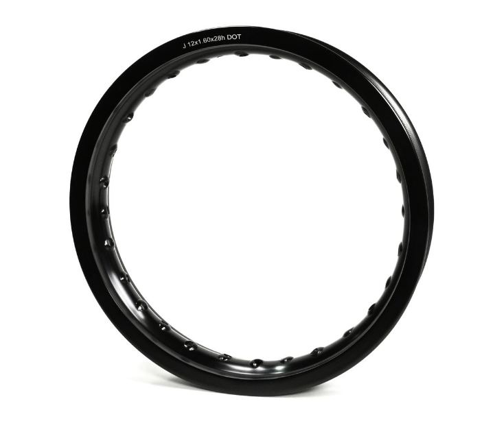 BBR - Black Aluminum Front Rim 12" x 1.60" for XR50/CRF50 TT-R50 DRZ70