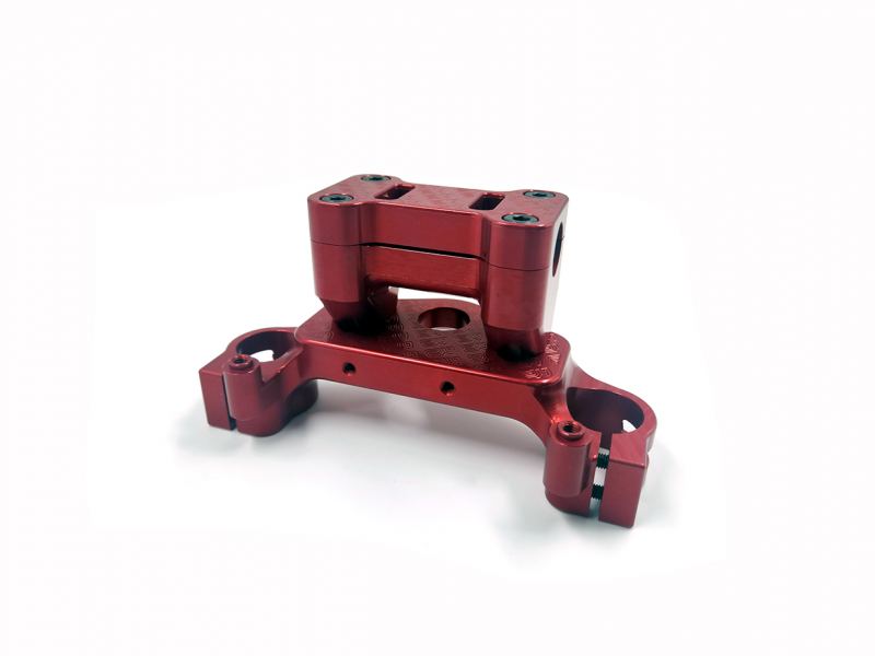 MB-MX - Billet Aluminum Top Triple Clamp in Red Gen 2 for CRF110 2019-Present