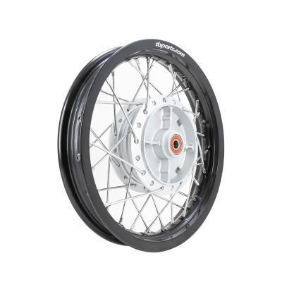 TBParts - Complete Rear Wheel Assembly with Aluminum Rims and HD Spokes for KLX110 KLX110L DRZ110